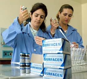 Fabricaci&oacute; de Surfacen, medicamento utilizado para tratar a neonatos con enfermedad de membrana hialina.